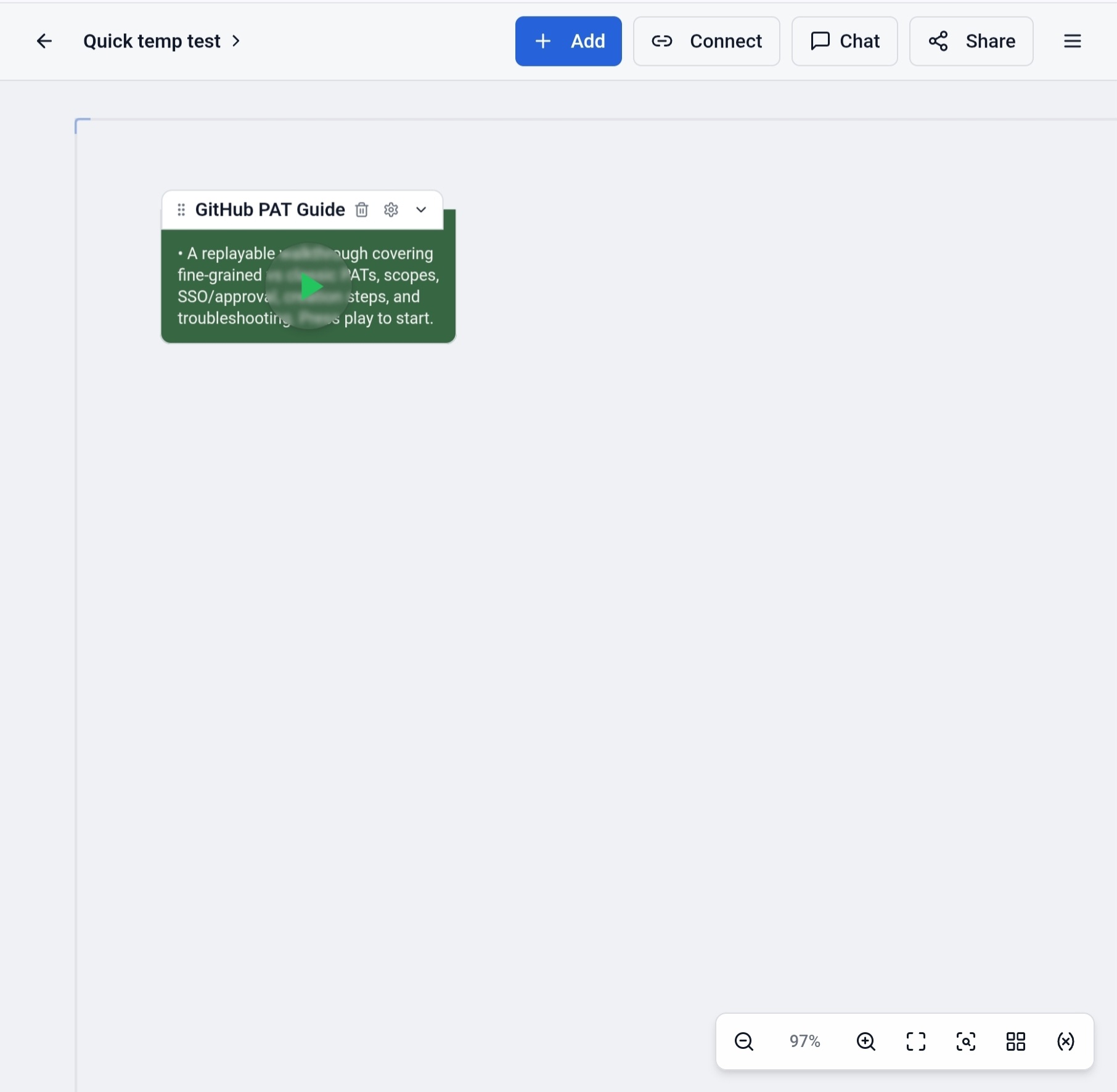 GitHub PAT Guide anchor card with play button overlay
