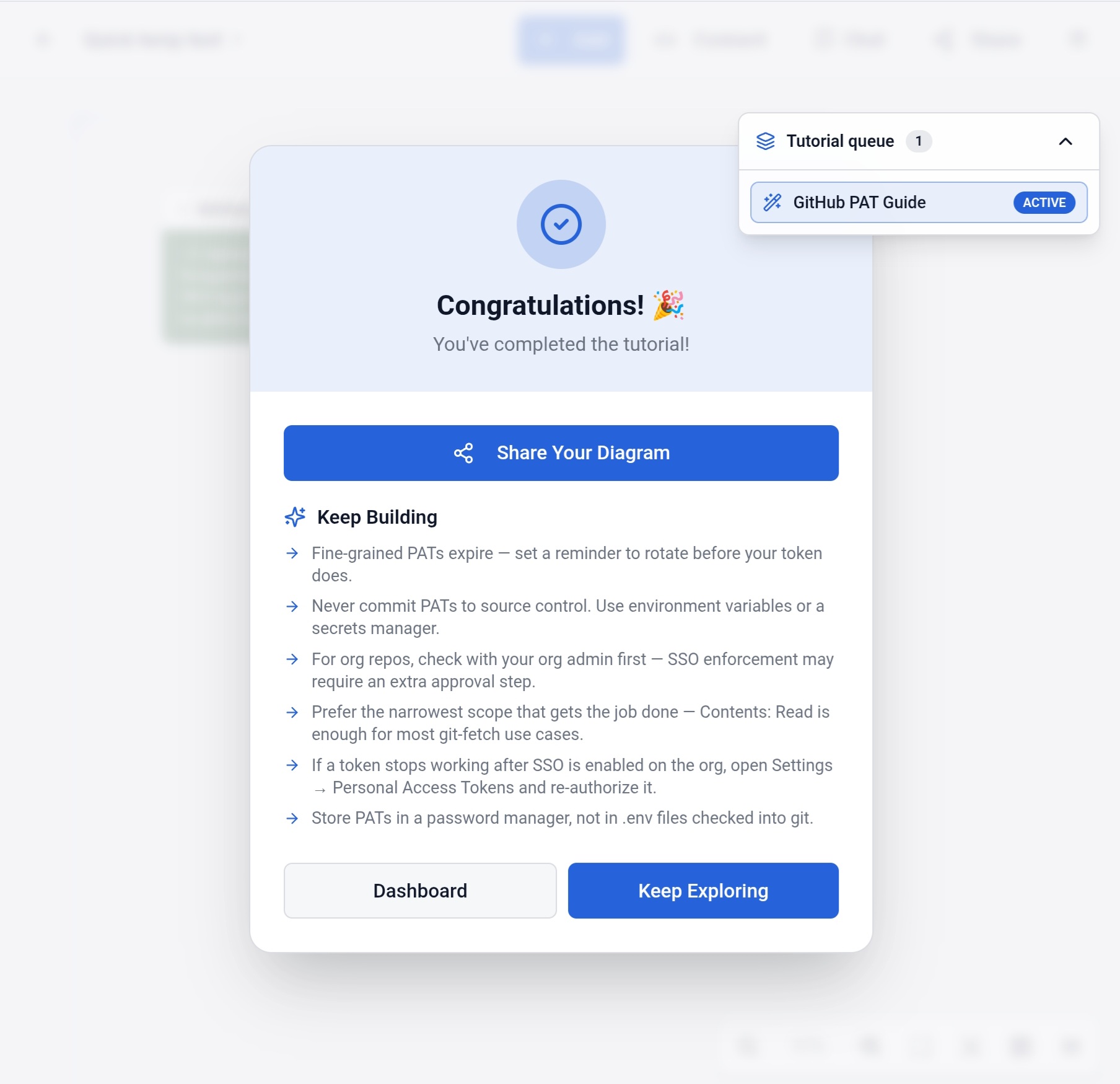 Final step — Congratulations! You've completed the tutorial!