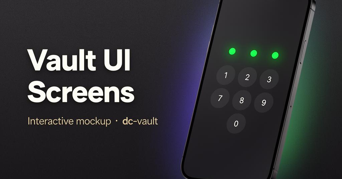 Vault UI Screens social preview
